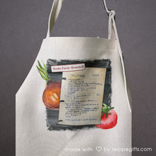 Load image into Gallery viewer, Personalized Recipe Apron - 1-3 recipes & add a photo/title