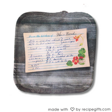 Load image into Gallery viewer, Personalized Recipe Hot Pad - your 1-sided card