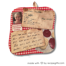 Load image into Gallery viewer, Personalized Recipe Hot Pad- two card sides