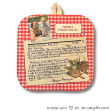 Load image into Gallery viewer, Personalized Recipe Hot Pad- 1-side, add text and photo