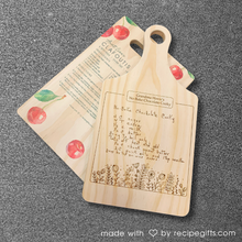 Load image into Gallery viewer, Wood Custom Recipe Paddle Cutting Board
