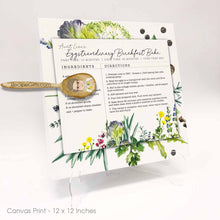 Load image into Gallery viewer, Personalized Recipe Wrapped Canvas using One of Aunt Lisa's Designs
