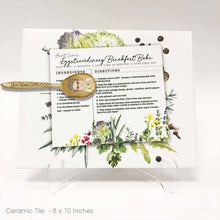 Load image into Gallery viewer, Personalized Recipe Ceramic Tile Using One of Aunt Lisa's Designs