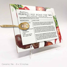 Load image into Gallery viewer, Personalized Recipe Ceramic Tile Using One of Aunt Lisa's Designs