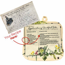 Load image into Gallery viewer, Personalized Recipe Hot Pad Using Aunt Lisa's Design