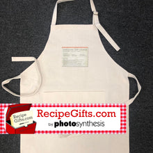 Load image into Gallery viewer, Personalized Recipe Apron Using One of Aunt Lisa's Designs