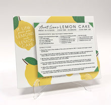 Load image into Gallery viewer, Aunt Lisa's Lemon Cake Recipe