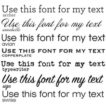 Load image into Gallery viewer, Font options for recipe card