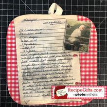 Load image into Gallery viewer, Personalized Recipe Hot Pad- 1-side, add text and photo
