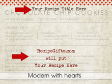 Load image into Gallery viewer, Custom Recipe Hot Pad- we will type your recipe on our card design