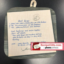 Load image into Gallery viewer, Personalized Recipe Hot Pad - your 1-sided card