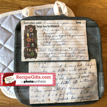 Load image into Gallery viewer, Personalized Recipe Hot Pad- two card sides