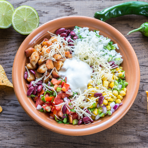 Chipotle Chicken Burrito Bowl with Cauliflower Rice