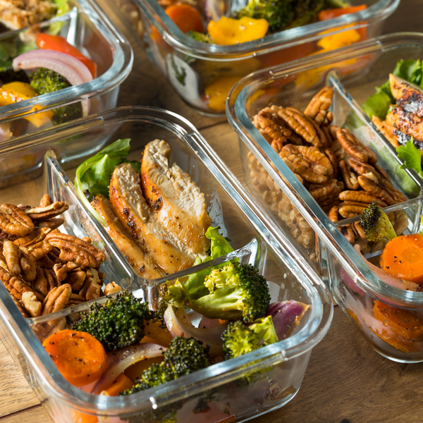 Meal-Prep Roasted Vegetable Bowls with Pesto