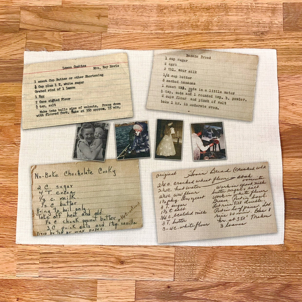 Personalized Recipe Placemat