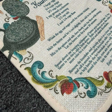 Load image into Gallery viewer, Krumkake Rosemaling Recipe Pot Holder
