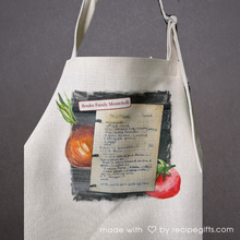 Load image into Gallery viewer, Personalized Recipe Apron- 1- or 2-sided recipe card
