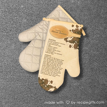 Load image into Gallery viewer, Personalized Recipe Oven Mitt
