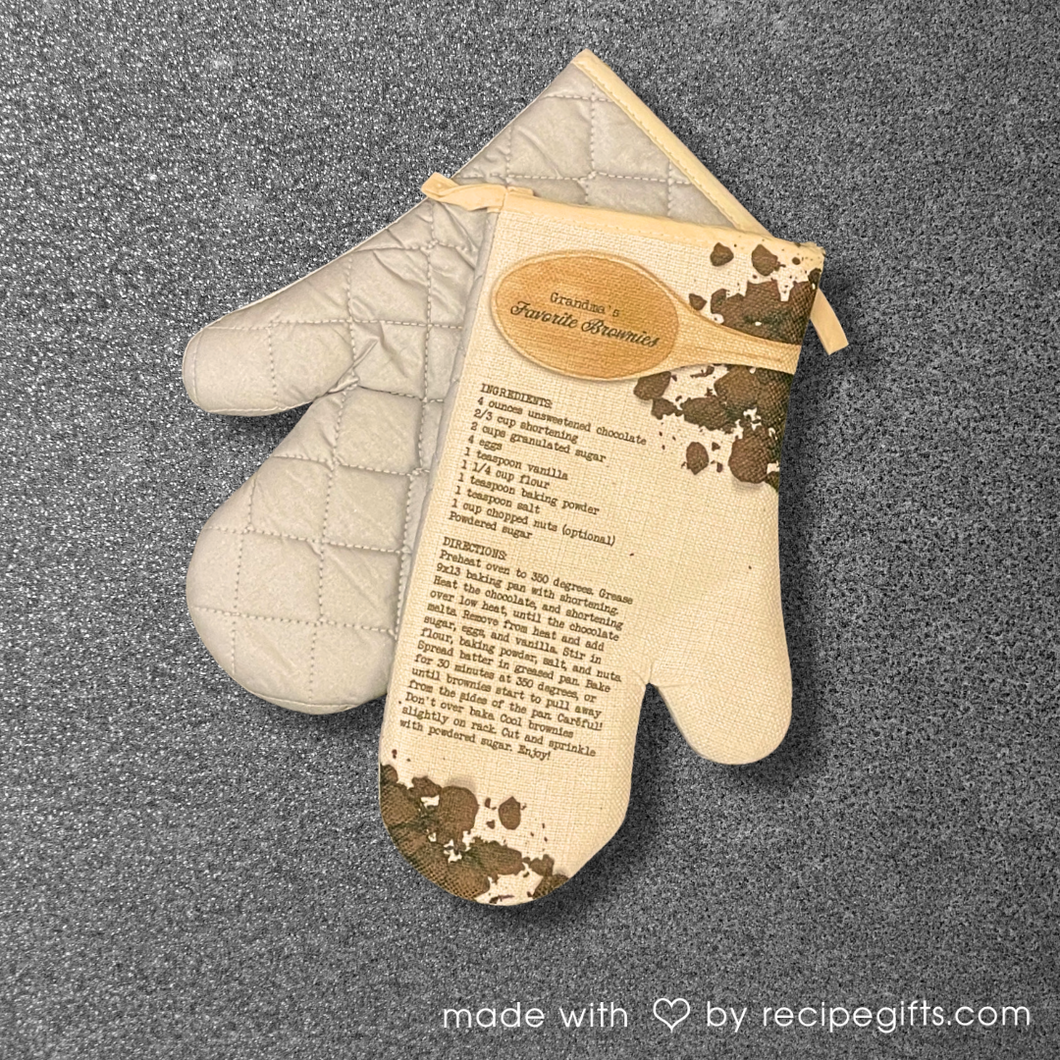 Personalized Recipe Oven Mitt