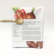 Load image into Gallery viewer, Personalized Recipe Waffle Towel using one of Aunt Lisa&#39;s Designs
