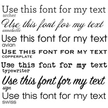 Load image into Gallery viewer, Font options for recipe card
